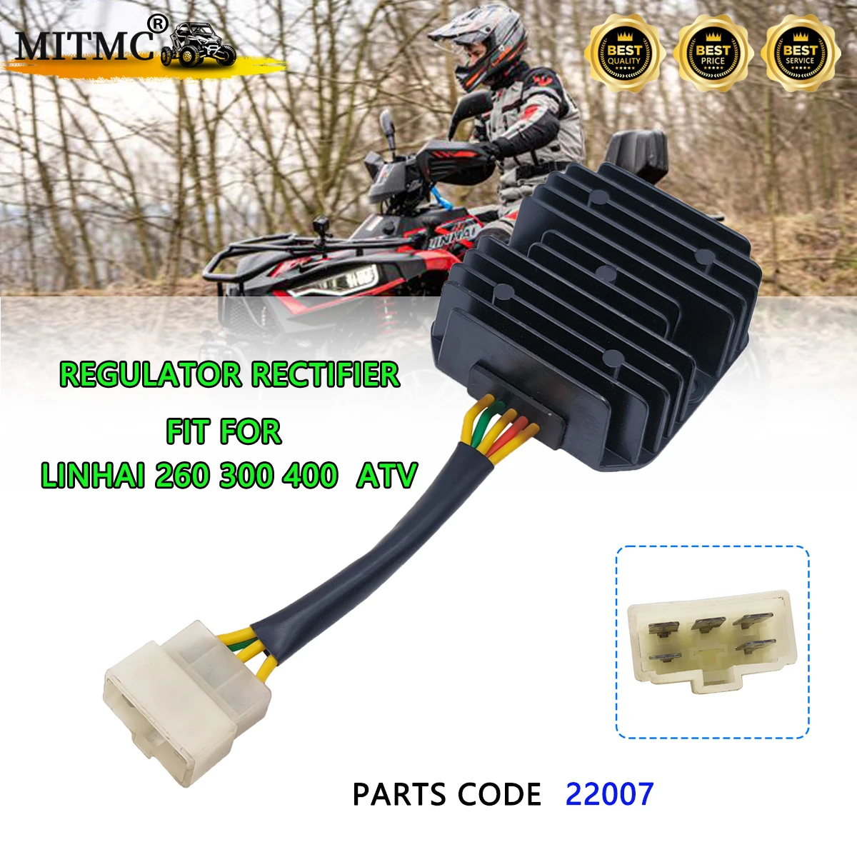 Regulator Rectifier for Linhai Linhai 260CC 300CC 400CC ATV Quad  Repair Parts Linhai Code 22007