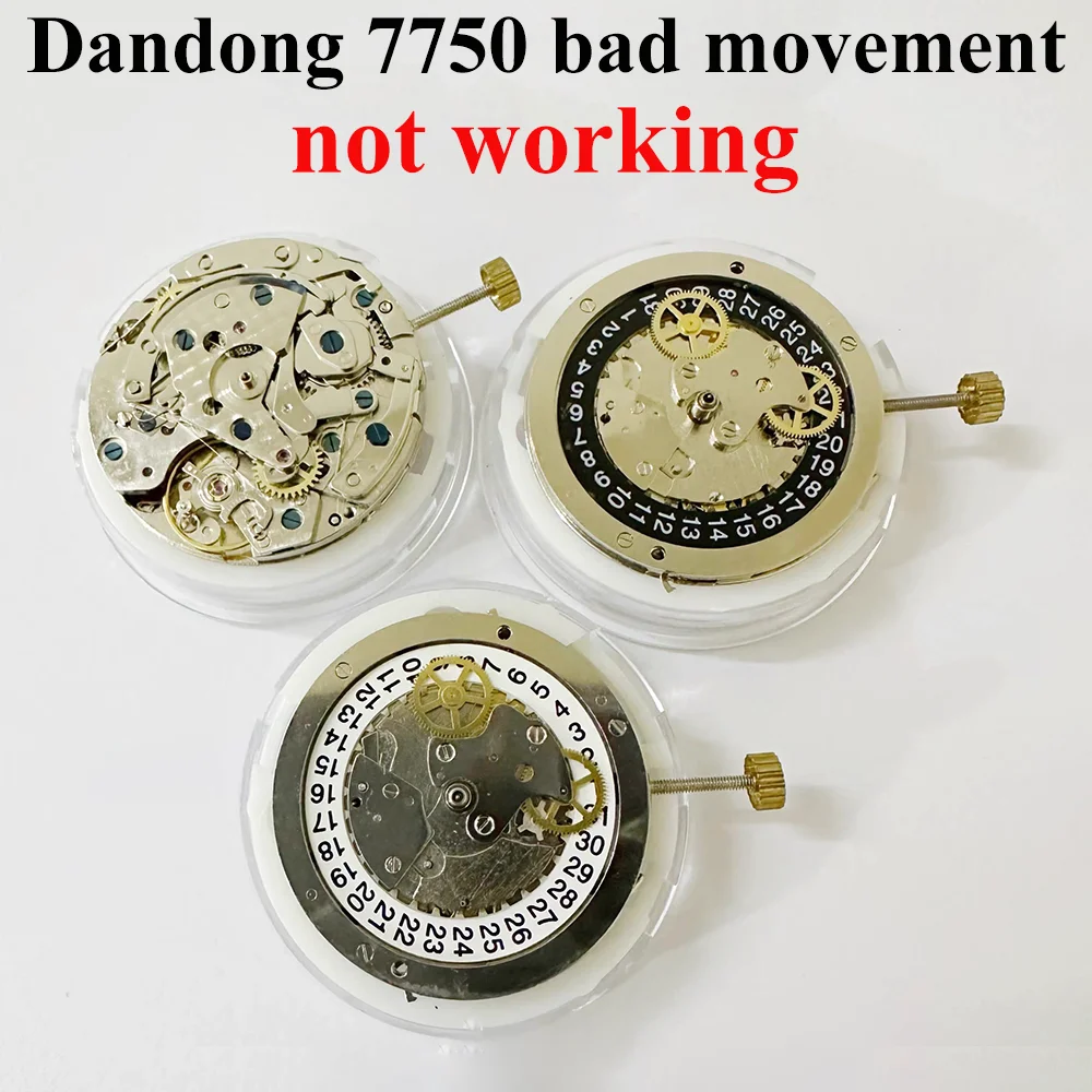Watch Accessories Bad Movement Fit Dandong 7750 Movement Faulty Movement, Not Working for Watch Repair, Disassembly and Practice