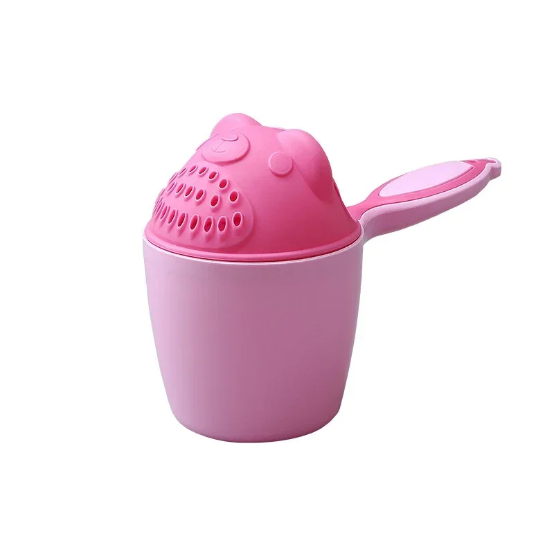 Cute Cartoon Shampoo Cup For Babies Wash Hair Shampoo Cup Baby Spoon Shower Bath Water Swim Head Watering Bottle Bath Product