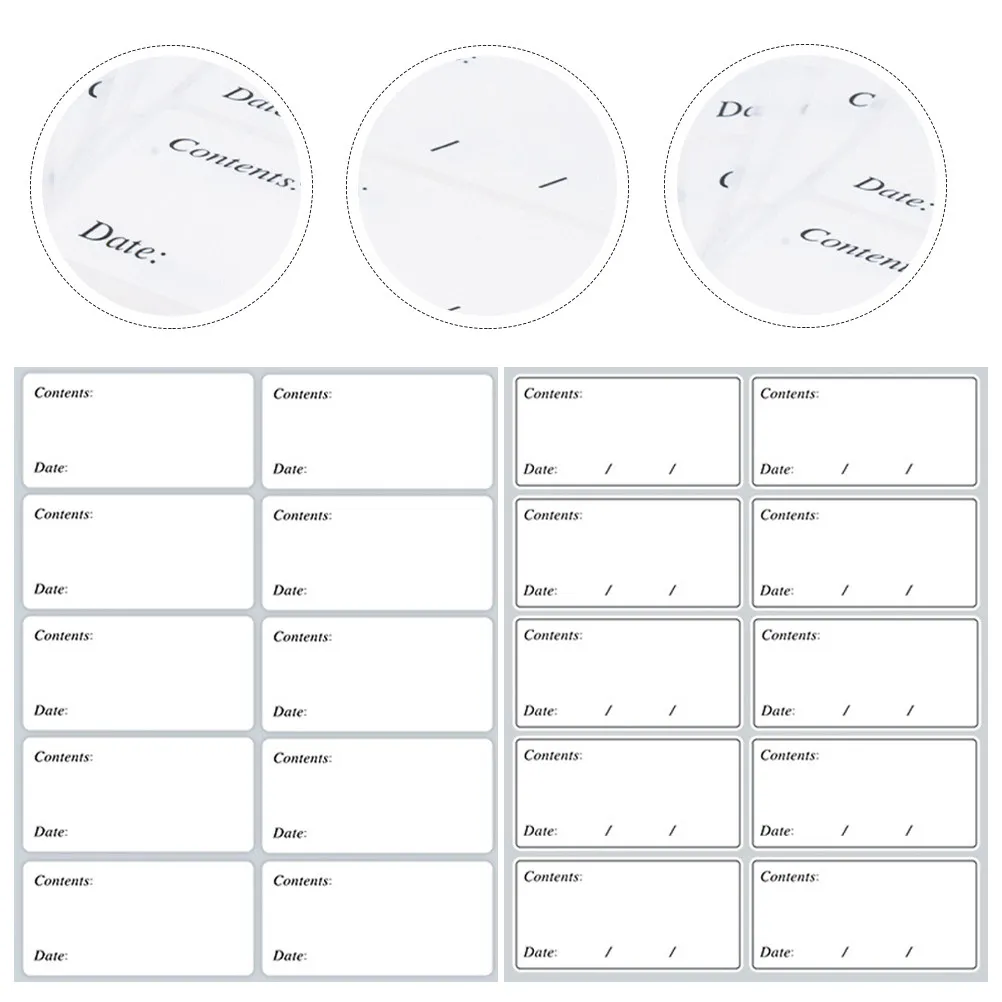 

40 Sheets Blank Food Labels for Containers Writeable Freezer Stickers Kitchen Pantry Organization Bottle Date Expiration Label