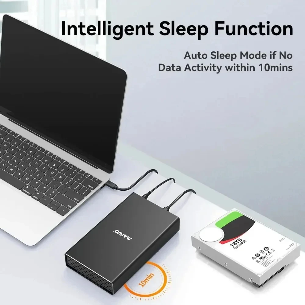 MAIWO 2.5/3.5 Inch SAS SATA Hard Drive Enclosure USB3.1 Type-C SAS 2.5 3.5 Inch HDD Docking Station Hard Disk Box for Pc Laptop