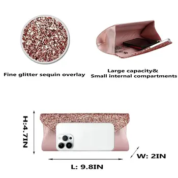 皇家藍晚餐手拿包亮片奢華設計師手提包,2022年新款女士信封式晚餐包,婚禮必備 6 最佳銷售 藍色手拿包 - №5