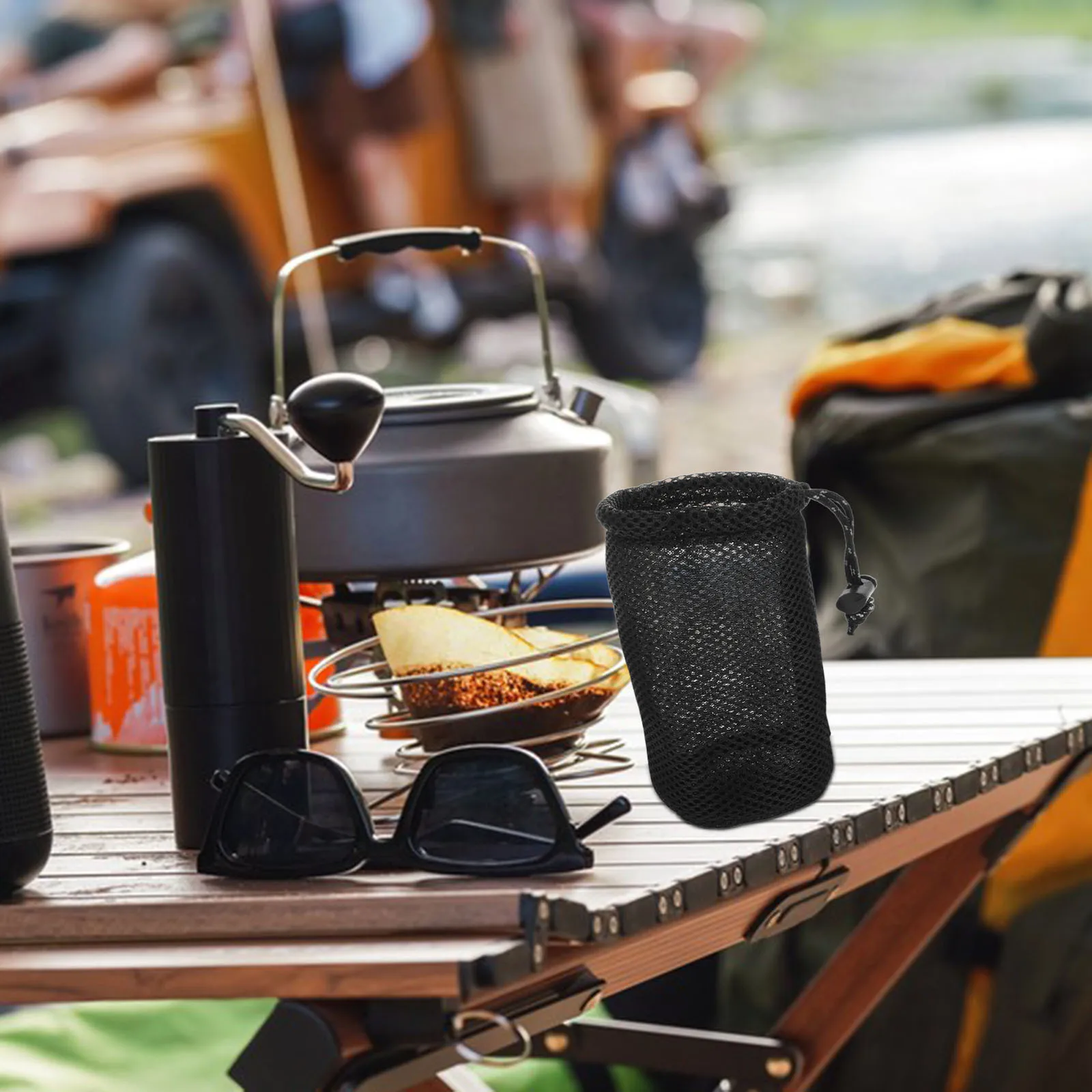 

Portable Camping Cookware Bag with Breathable Mesh Lightweight Utensil Organizer for Outdoor Kitchen Dutch Oven Storage Sack