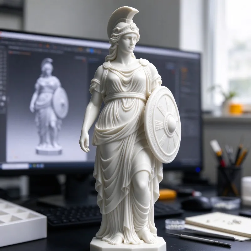 Ancient Greek Mythology Athena Goddess Creative Portrait Handmade DIY Desktop Ornament Aesthetic Room Decor