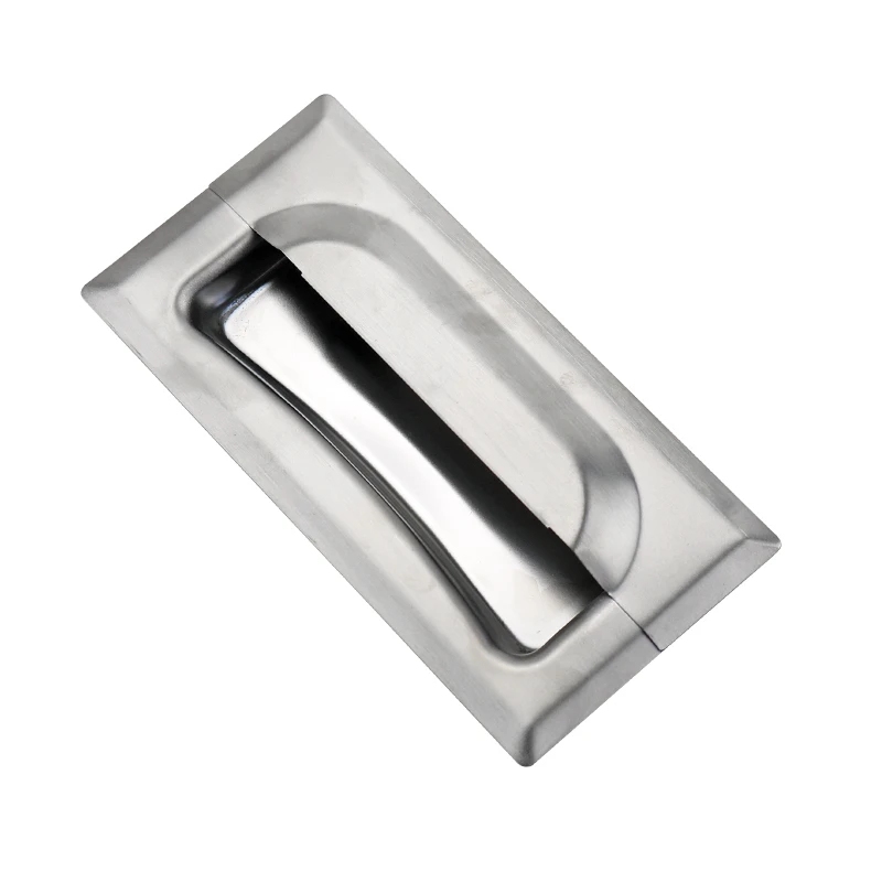 Stainless Steel Concealed Handle Kitchen Cabinet Door Drawer Embedded Handle Invisible Industrial Buckle