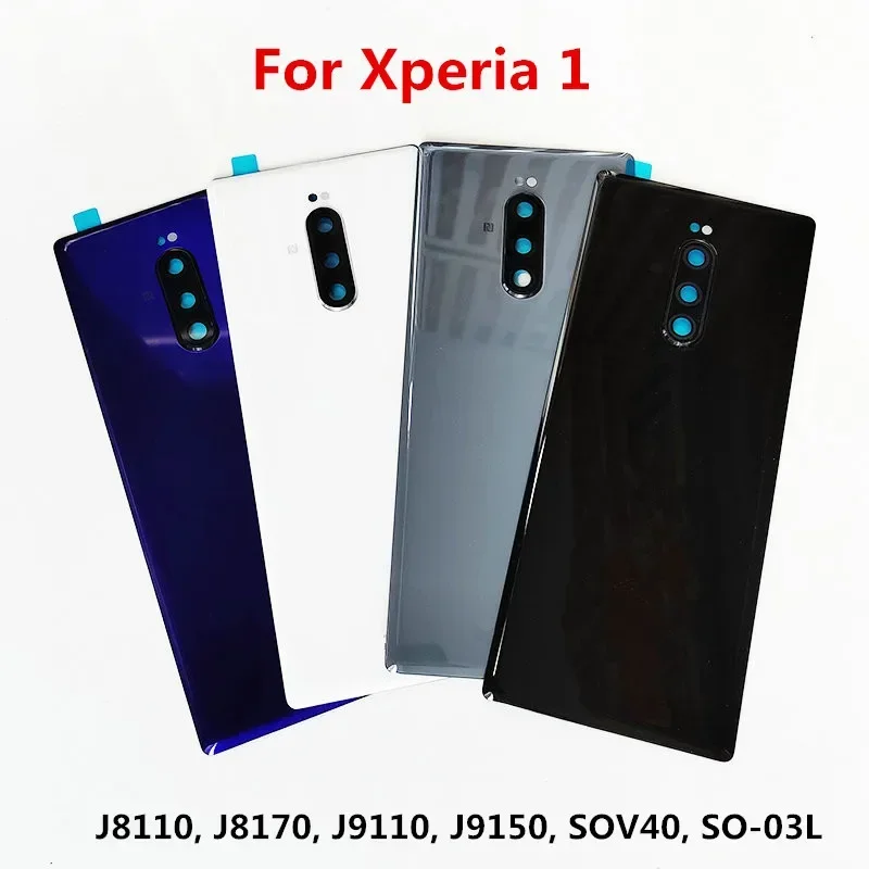 Xperia1 contraportada para Sony Xperia 1/Xperia XZ4 carcasa de batería reparación de puerta teléfono reemplazar carcasa trasera + lente de cámara
