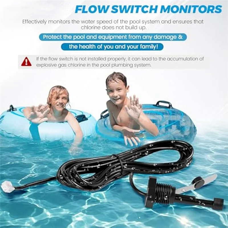ABBP-For Hayward Salt Chlorine Generator Pool Flow Switch GLX-FLO Pool Flow Sensor Assembly Kit Pool & Spa Replacement Parts