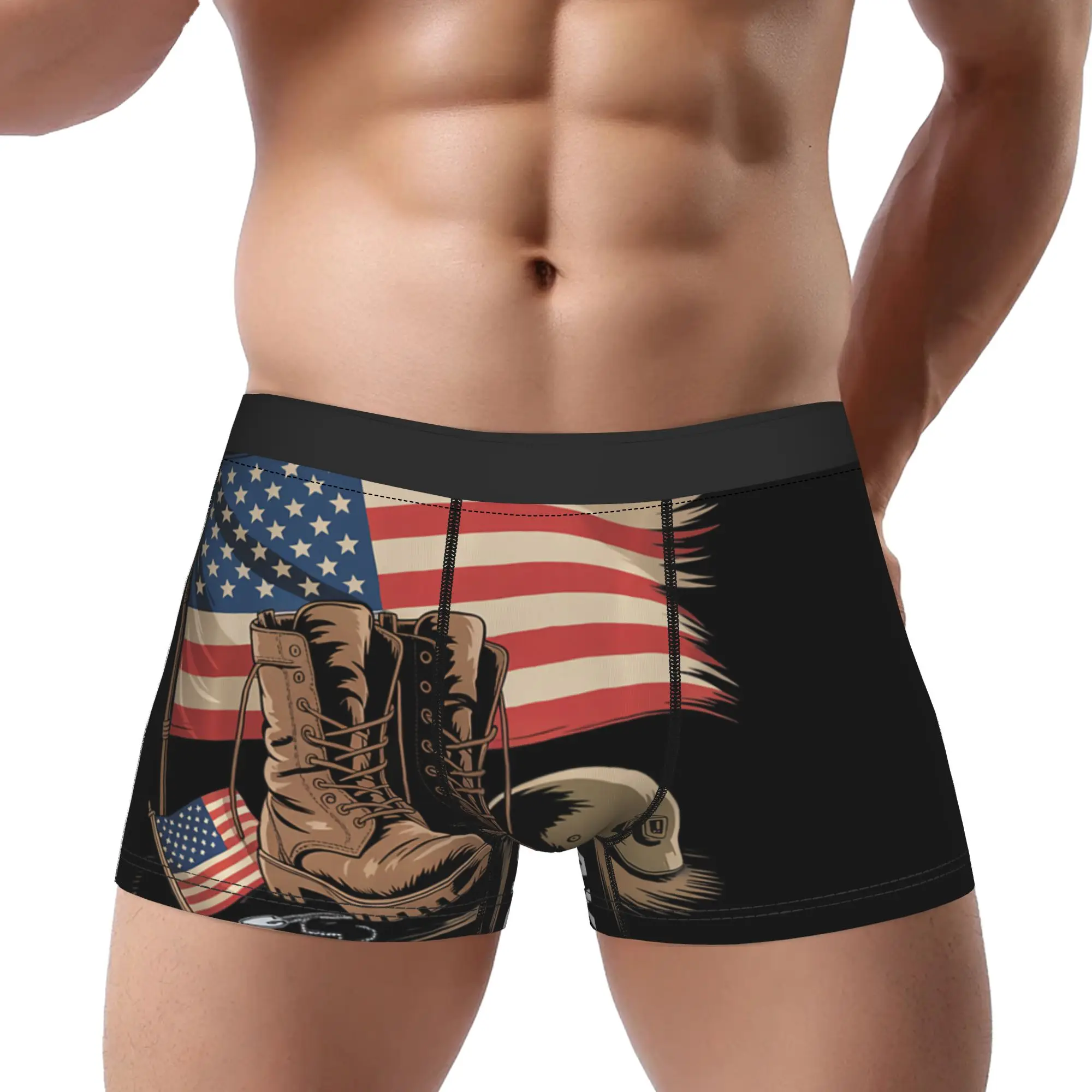 

Stars of Honor Remember The Fallen Memorial Day Underpants Homme Panties Men's Underwear Ventilate Shorts Boxer Briefs