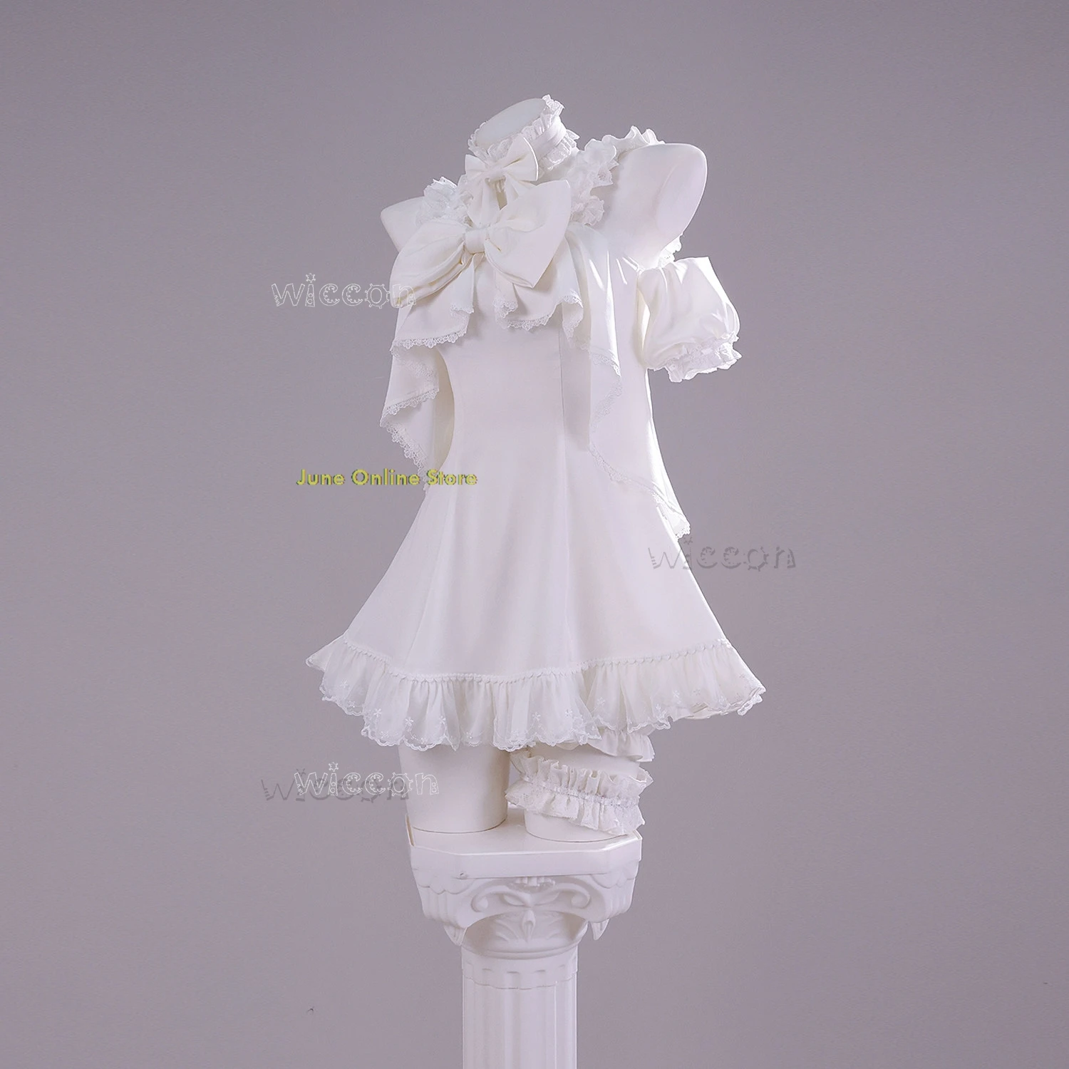 Re:0 Ram & Rem Relax Time Pajama - Sweet White Dress Props Zero Women's Halloween Figure Style Costume Cosplay Full Costumes Set - view 4