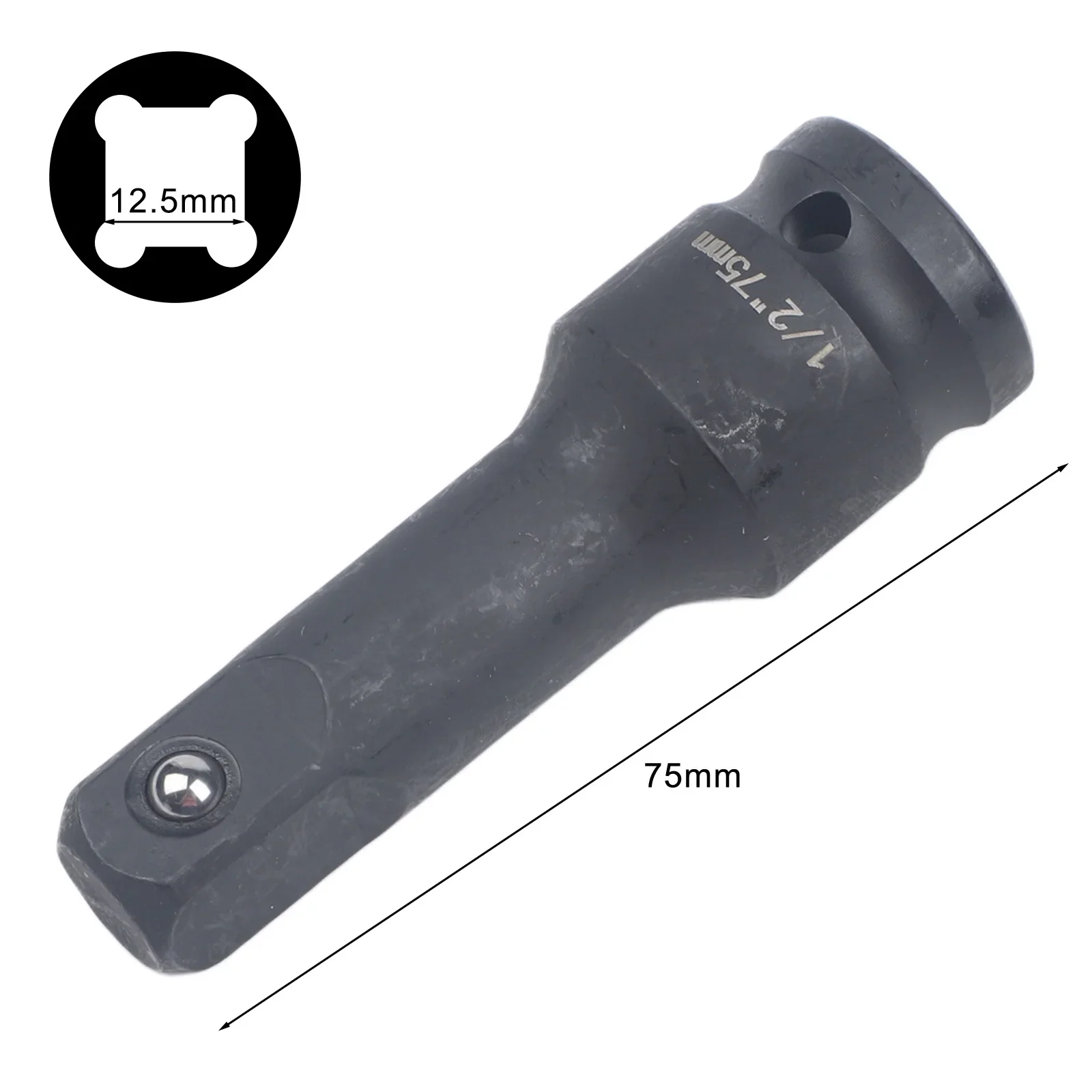 For Impact Driver Extension Bar 1/2 Inch Square Drive Chrome Vanadium Steel Socket Wrench for Vehicle Maintenance and Repair
