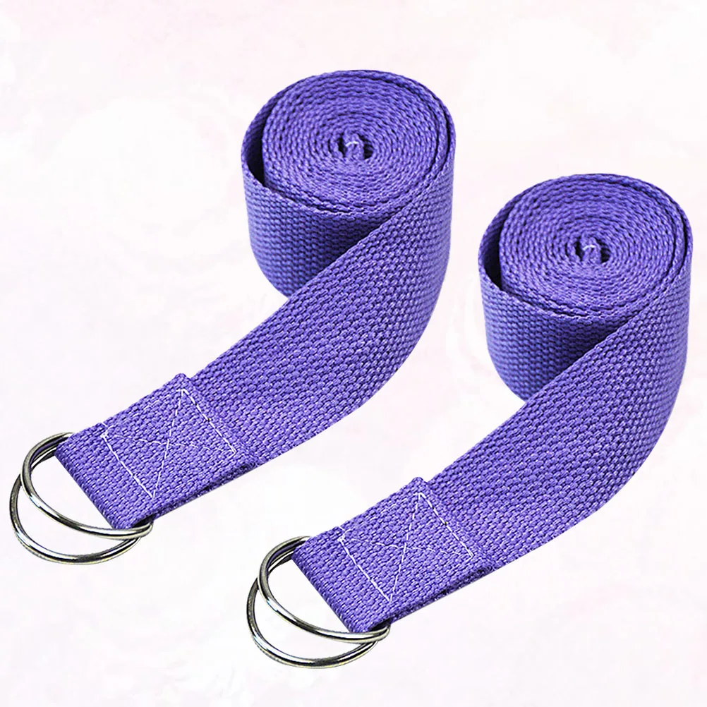 

2Pcs Fitness Yoga Stretch Band Sturdy Elastic Strap for Daily Exercise Warm Ups and Body Stretching Dark Purple