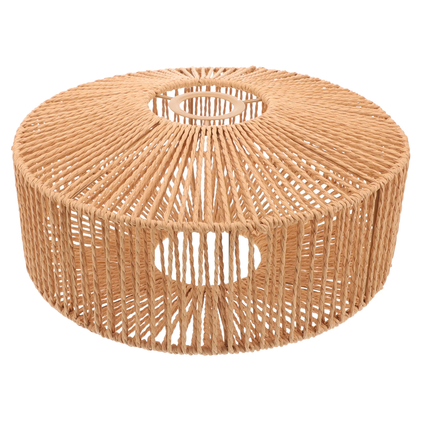 

Плетеный абажур из бумажной веревки в винтажном стиле для люстры и подвесного светильника, сменный декоративный абажур для потолочного светильника