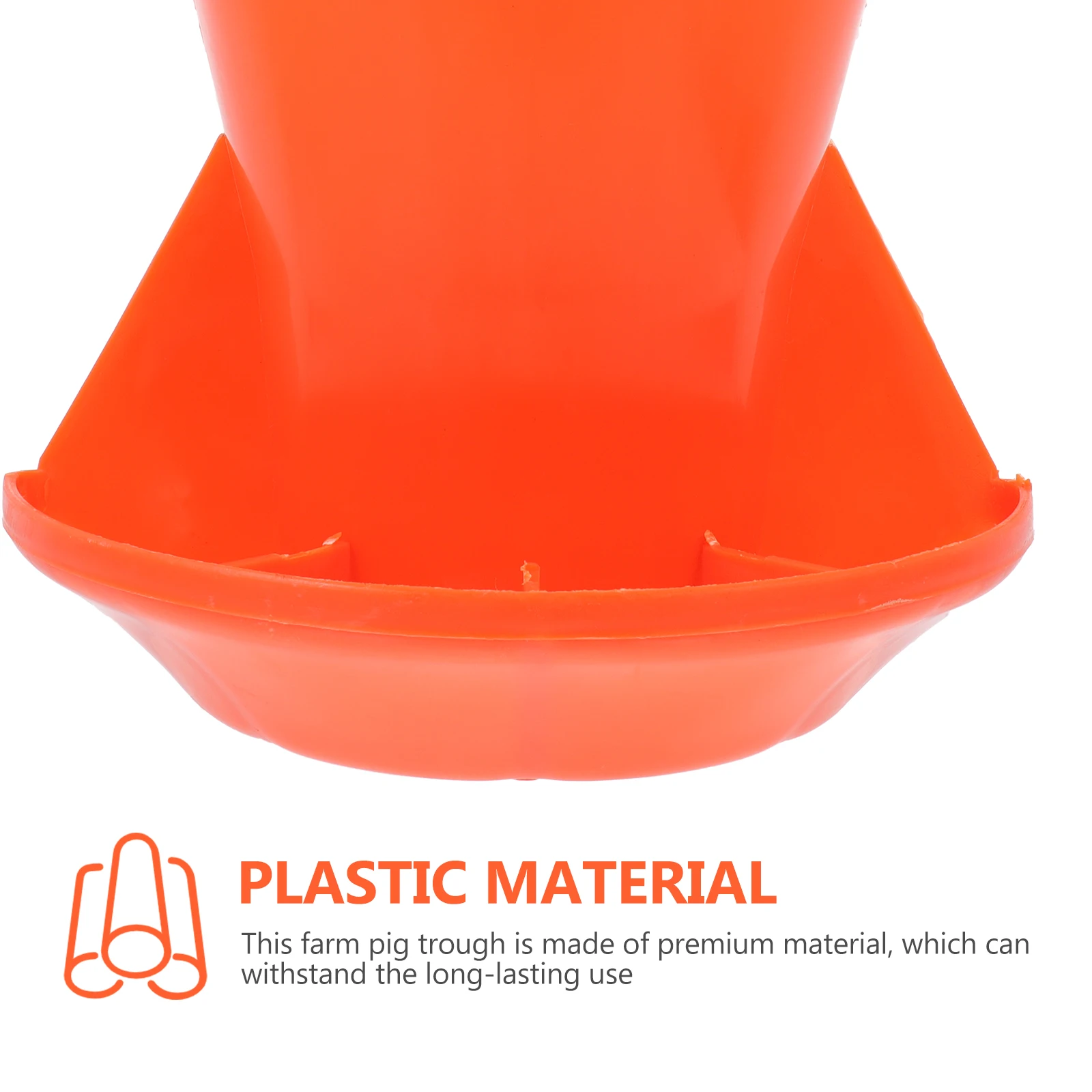 

Plastic Pig Feeding Trough Thicken Durable Livestock Manger Anti-Rust Water-Resistant Farm Supply Piglet Feeder Hanging Wall Pig