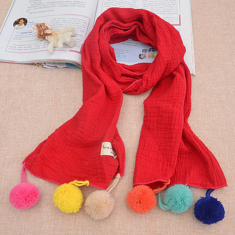 

Thickened Scarf for Autumn Winter, Korean Style Baby Girl Cotton Neck Warmer Cute Warm Versatile Children's Scarf