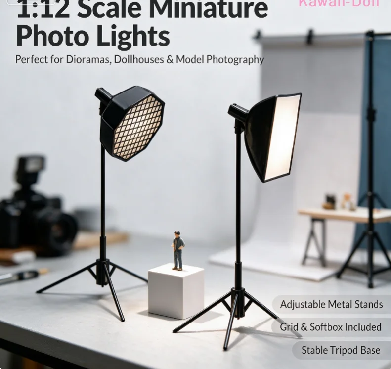 Photography Lighting Layout - [DO]1/12 Mini Studio Light Softbox Model