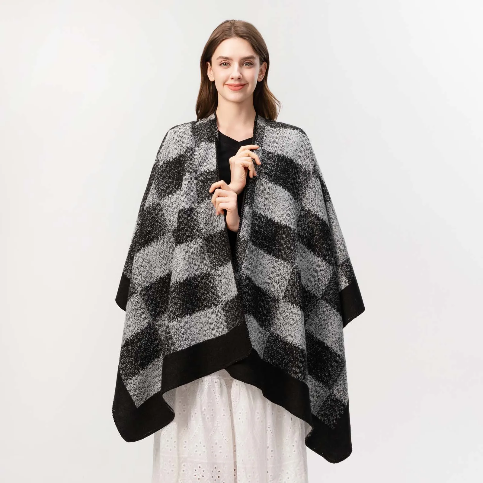 

Классическое женское клетчатое шило Faion с разрезом на капоте Ne Coat Thiened, шерстяная верхняя одежда, весенний сезон, элемент Faion