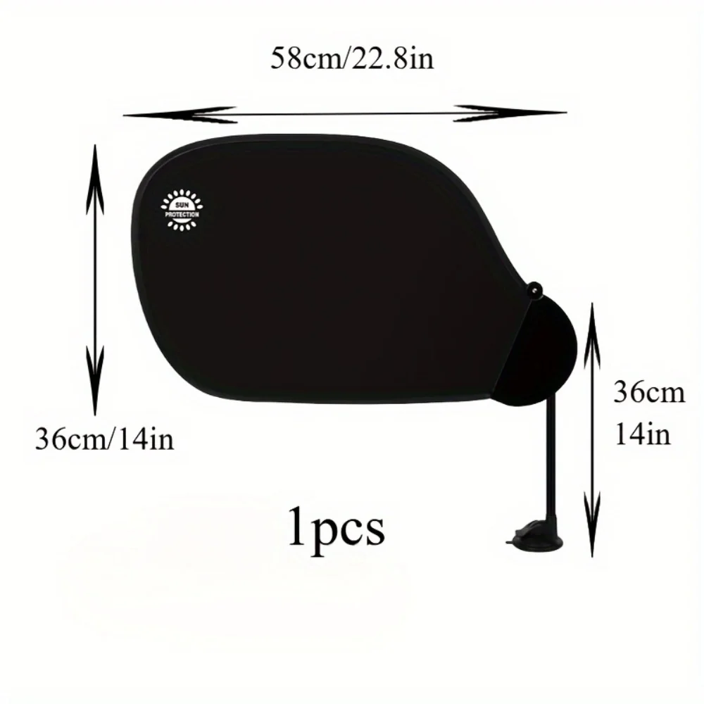 Sun Shade Suction Cup Type Anti Glare Shield Universal Visor for Car Window and Office Computer Monitor Light Blocking