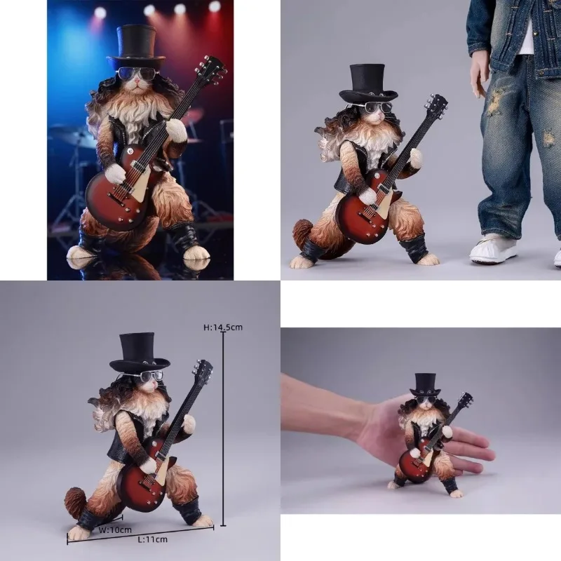 

Предзаказ: Модель животного JXK 1/6 масштаба из смолы, имитирующая кошку с гитарой, для декора рабочего стола, 12 дюймов, модные игрушки, подарки