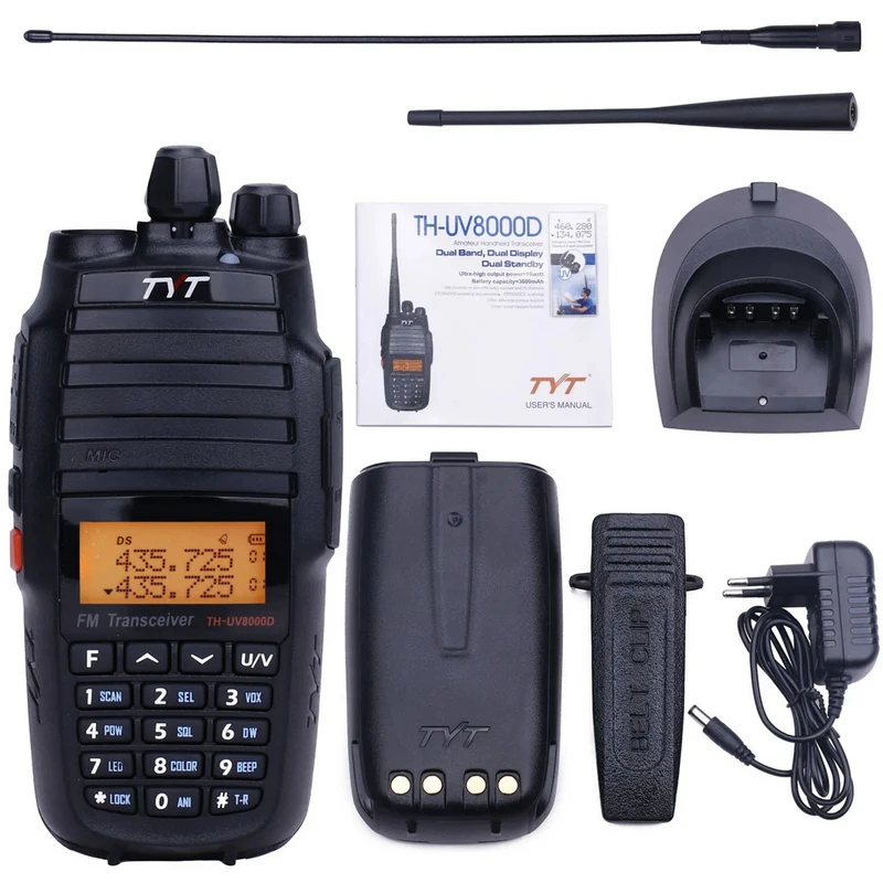 

TYT TH-UV8000D Рация 10 Вт 136-174 МГц 400-520 МГц FM на большие расстояния Портативная УКВ УВЧ Двухдиапазонная двусторонняя радиостанция TH UV8000D