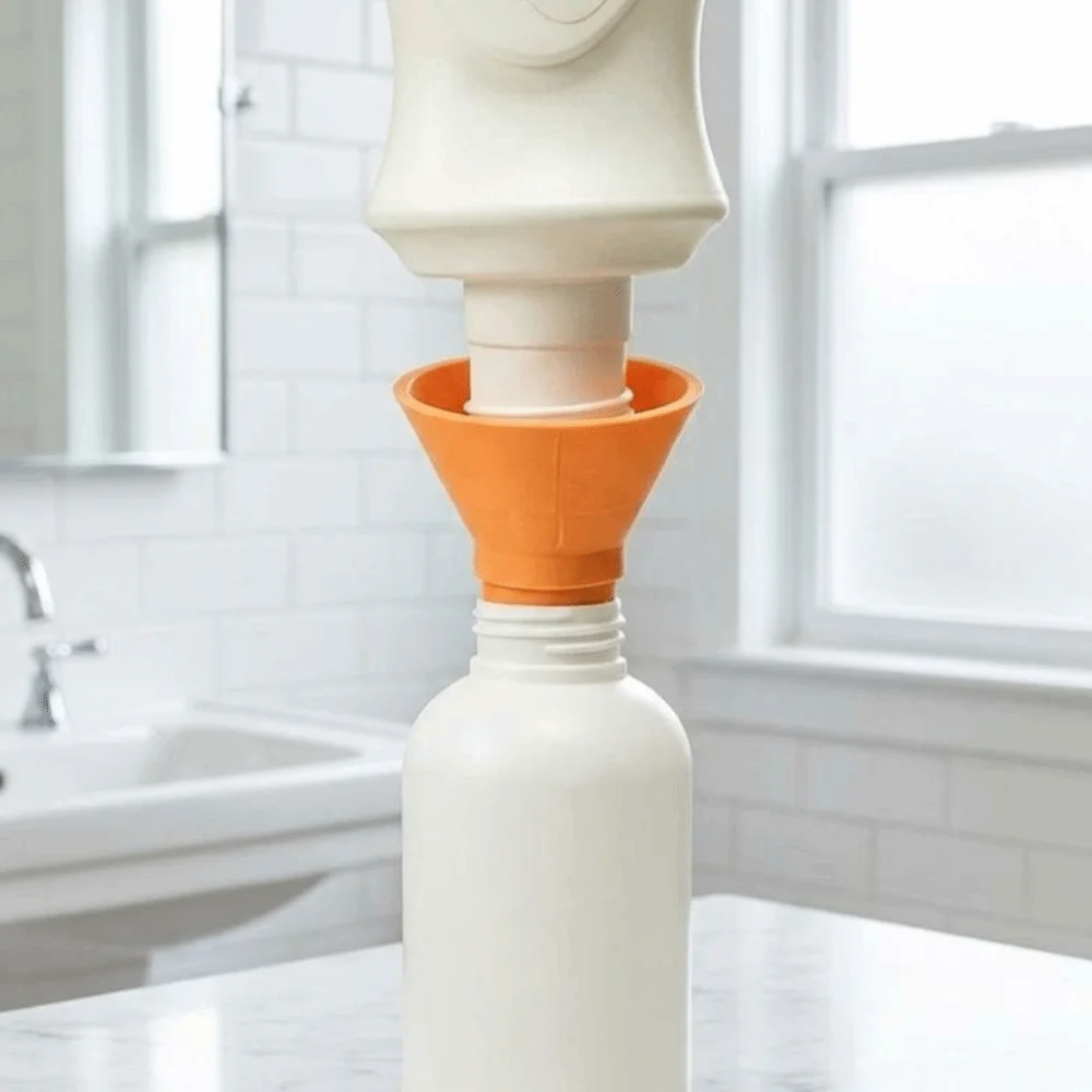 No Waste Liquid Transfer Funnel Leak-proof Retractable Liquid Transfer Connector Splash-proof Smooth Liquid Flow