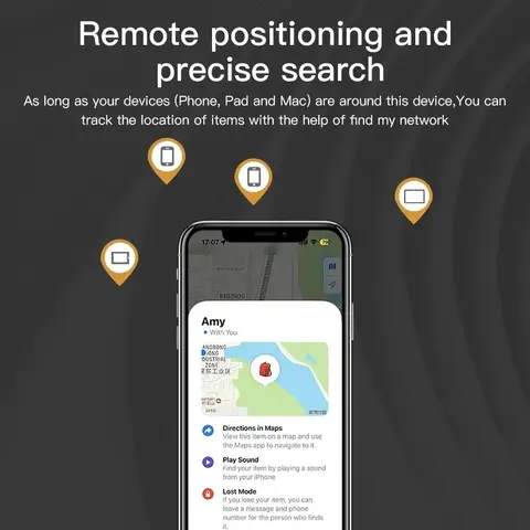 GPS 스마트 에어태그 미니 트래커 (애플 iOS 나의 찾기 앱용) 블루투스 스마트 태그 아동/반려동물/차량 분실 방지 시스템