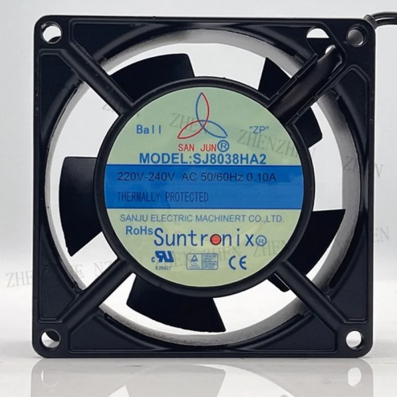 Y  1PCS New for  Suntronix SJ8038HA2 AC 220v 50/60hz 0.10A 2-wire cooling fan # QW.