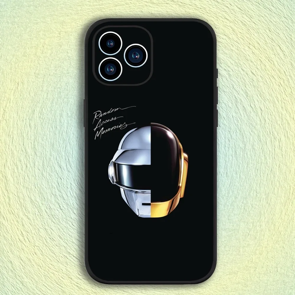 D-Daft Punk Band Phone Case For iphone15 14 13 12 11 Pro Max Mini X 7 8 Soft Case