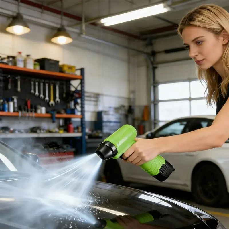 

Advanced Nonbrush Handheld Blower Mobile Rechargeable Battery Thin Plastic Plan Low Noise Output For Efficient Garden And 37JD