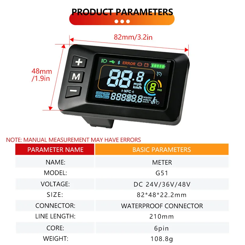 AY14 -LCD-GD02 rower elektryczny wyświetlacz LCD miernik panel wyświetlacza deski rozdzielczej 24V 36V 48V 52V 60V do skutera elektrycznego 5PIN — zdjęcie produktu 6