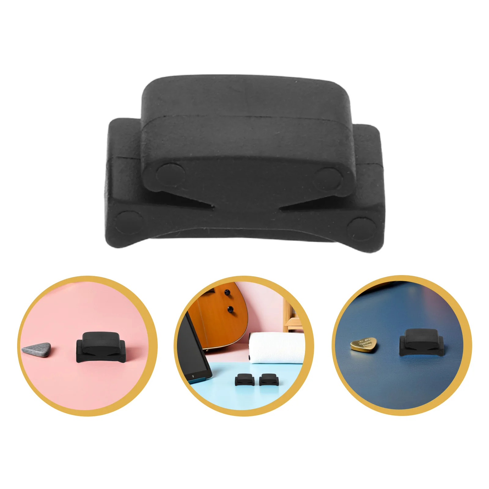 

5pcs Rubber Headstock Guitar Pick Holder Non-Slip Bass Ukulele Accessories Storage Clip Organizer Display Stand For Electric
