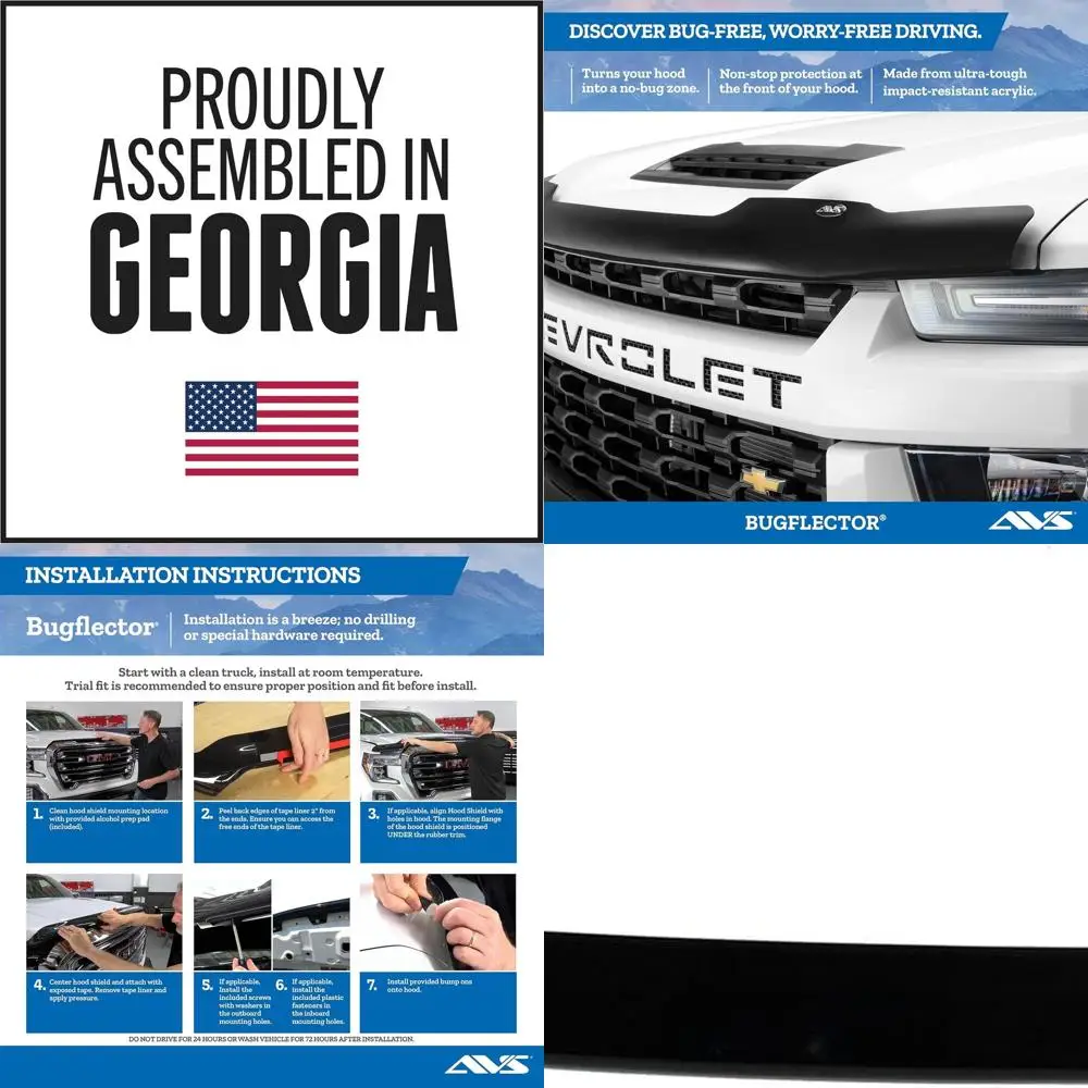 

[AVS] Защитный экран/защита капота от ошибок | Подходит для Chevrolet/GMC G 1971–196 гг. — серии и экспресс-фургонов | Высокопрофильный дефект ошибок