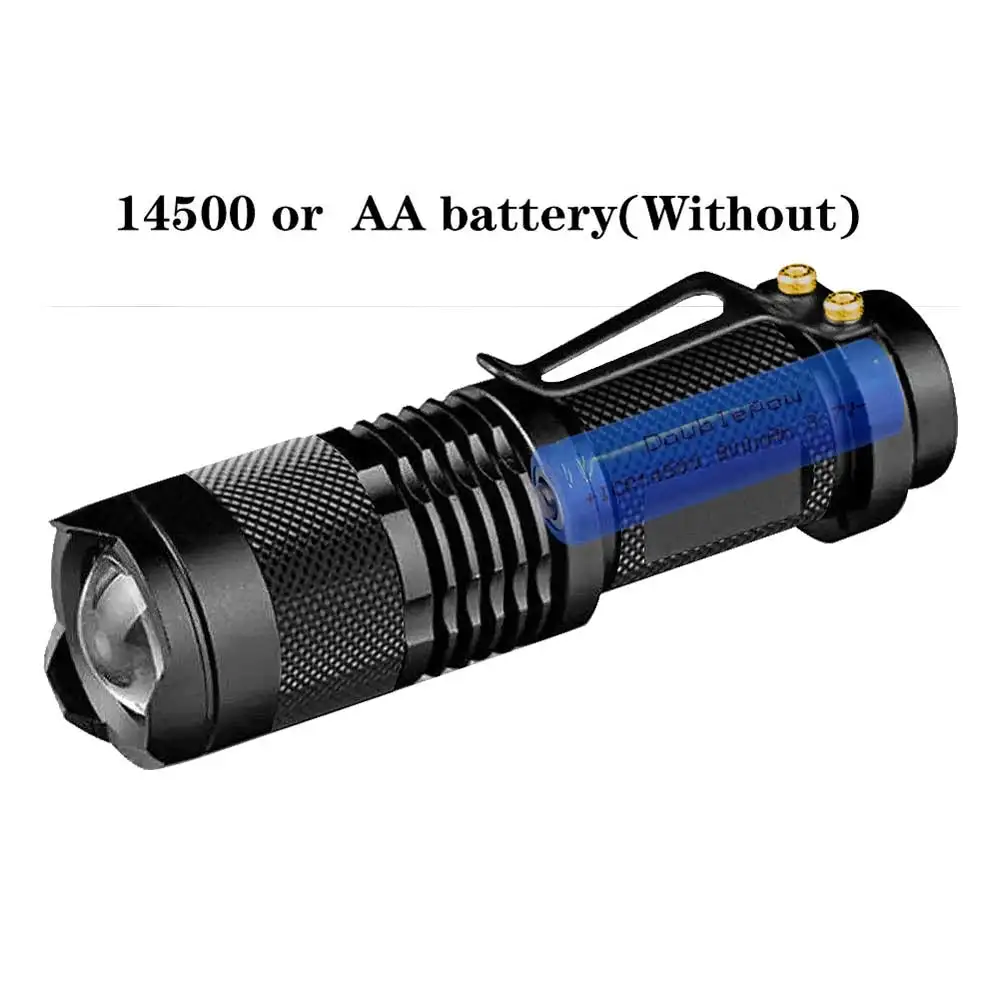 3 Mode Mini Portable Working Flash lamp Red LED Flashlight Zoomable torch flashlight Lighting lantern Use AA 14500 Battery Light