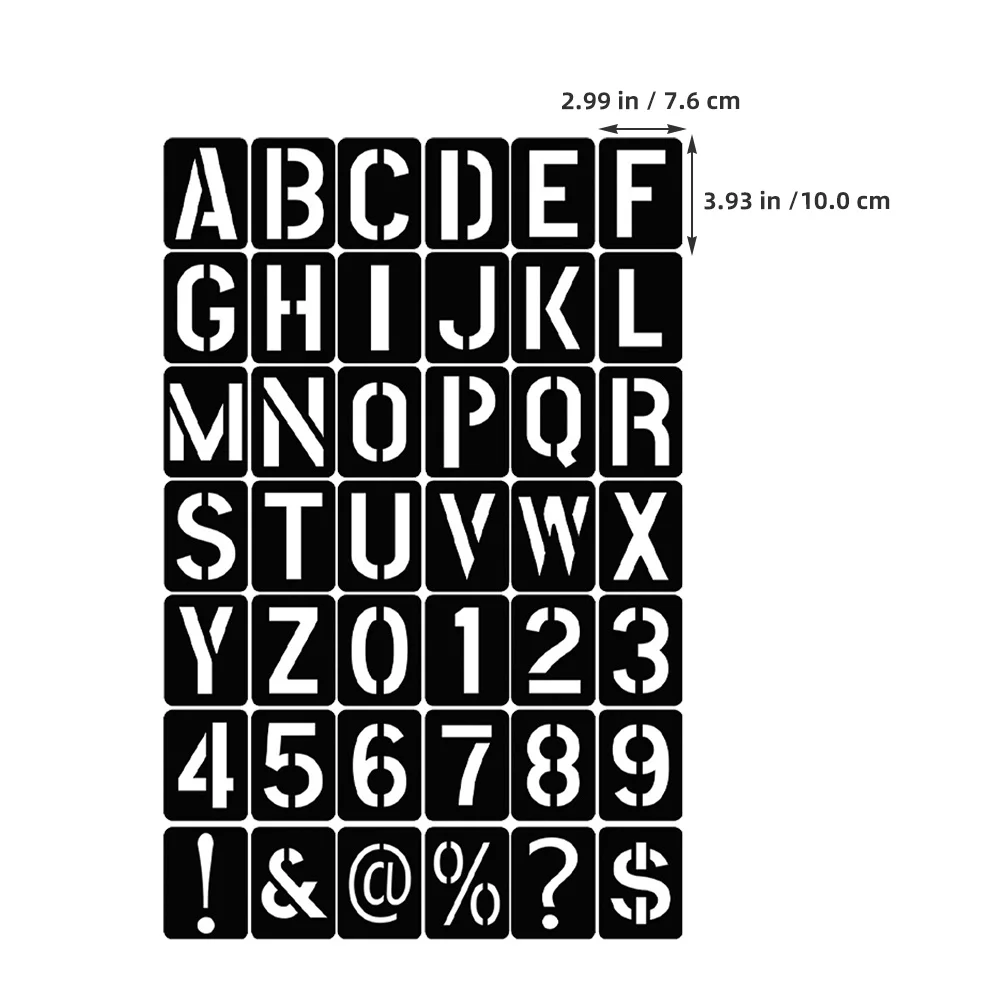 2Sets Spray Paint Stencils Reusable Plastic Letter Number Symbol Templates for DIY Arts Crafts Scrapbooking Projects