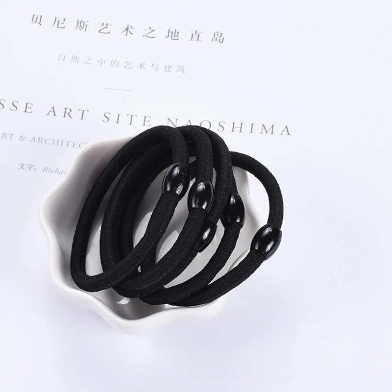 10Pcs Black Elastic Hair Bands for Women Girls Rubber Ties Ponytail Holder Scrunchies Kids Hair Accessories резинки для волос