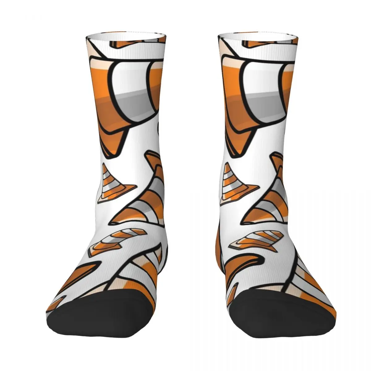 

Traffic Cone - Orange and White Pattern Socks floral sport essential Woman Socks Men's