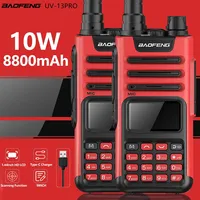BaoFeng UV-13 PRO V2 2PCS 10W Walkie Talkie 999Channels Dual Band VHF UHF High Power Type-C Charger Long Range Two Way Ham Radio
