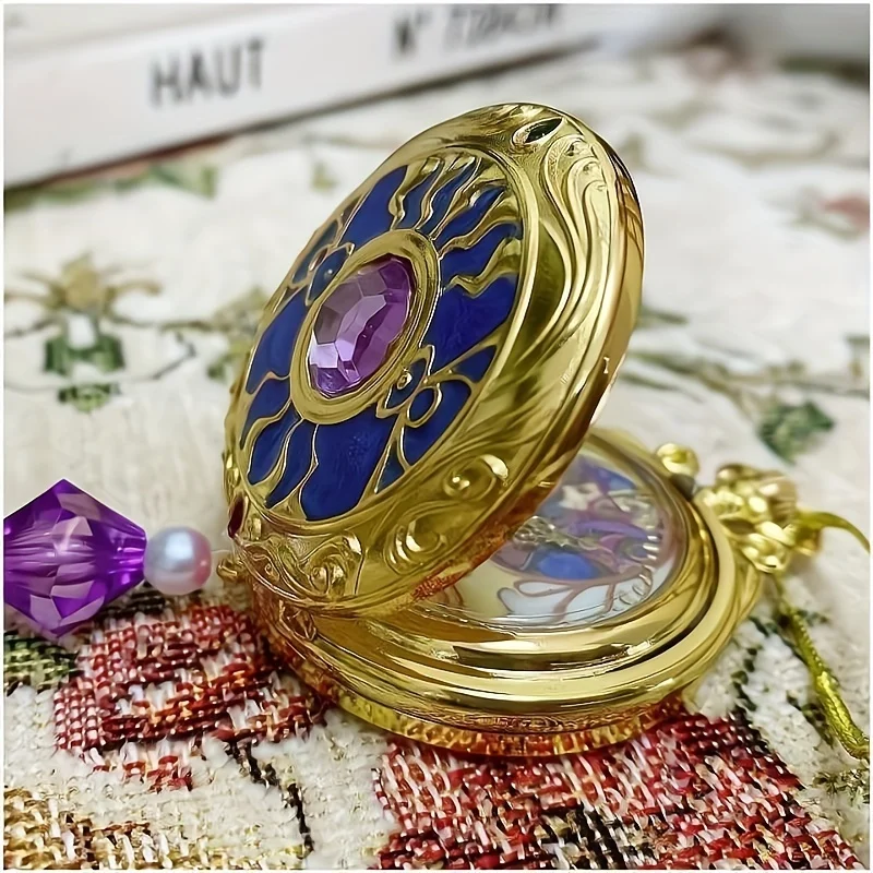 Exquisite Anime Pocket Watch Hanging Watch Women\'s Time Princess Pocket Watch Quartz Watch Cartoon Pocket Watch Pendant Jewelry