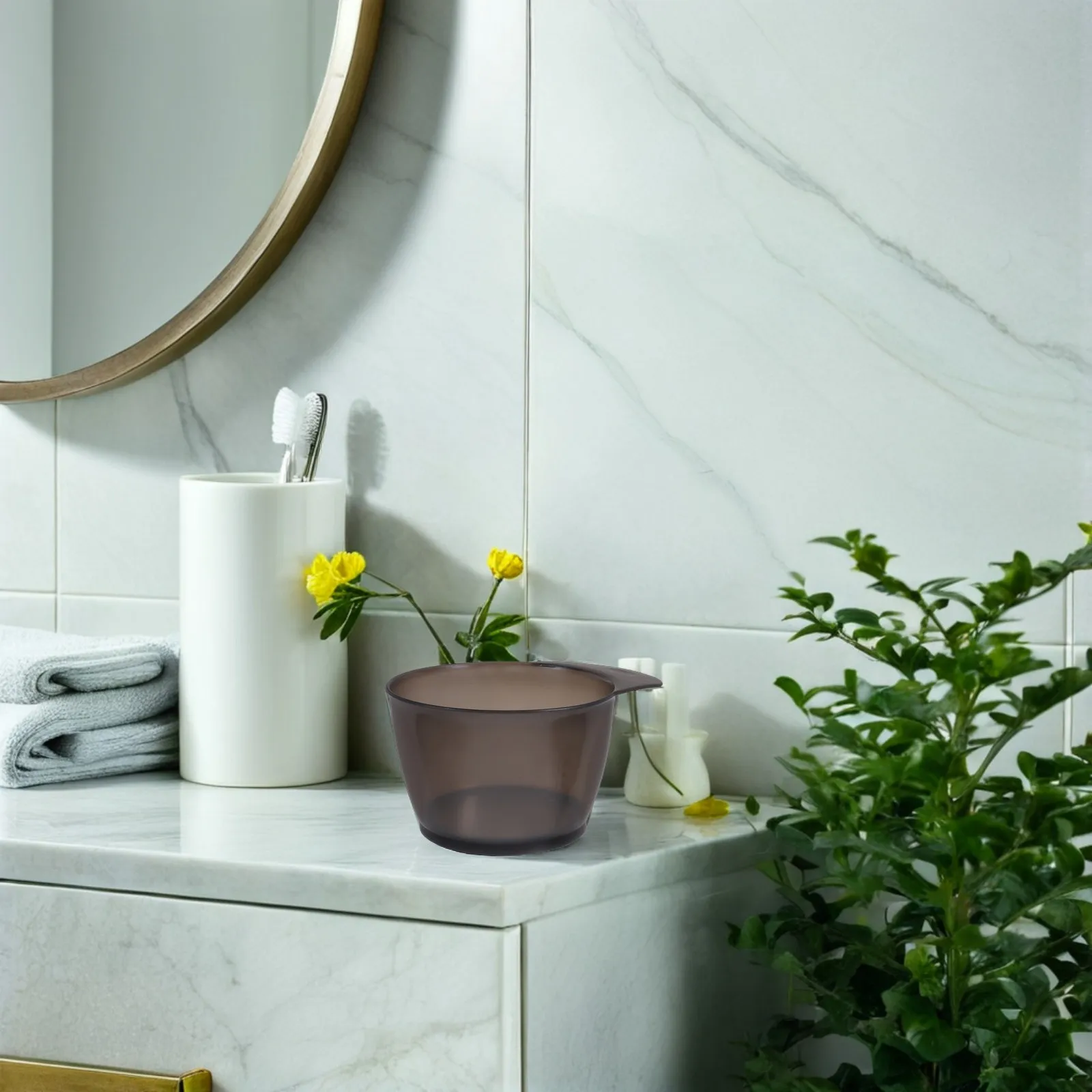 

Набор из 6 пластиковых чаш для смешивания краски для волос, штабелируемые контейнеры для профессионального окрашивания и тонирования волос в салоне или дома.