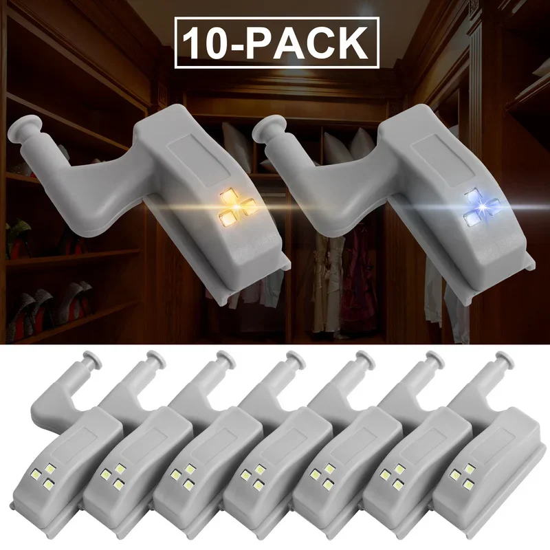 Under Cabinet Light LED Smart Touch Induction Inner Hinge Lamp Sensor Lights for Bedroom Wardrobe Kitchen Closet Night Lights