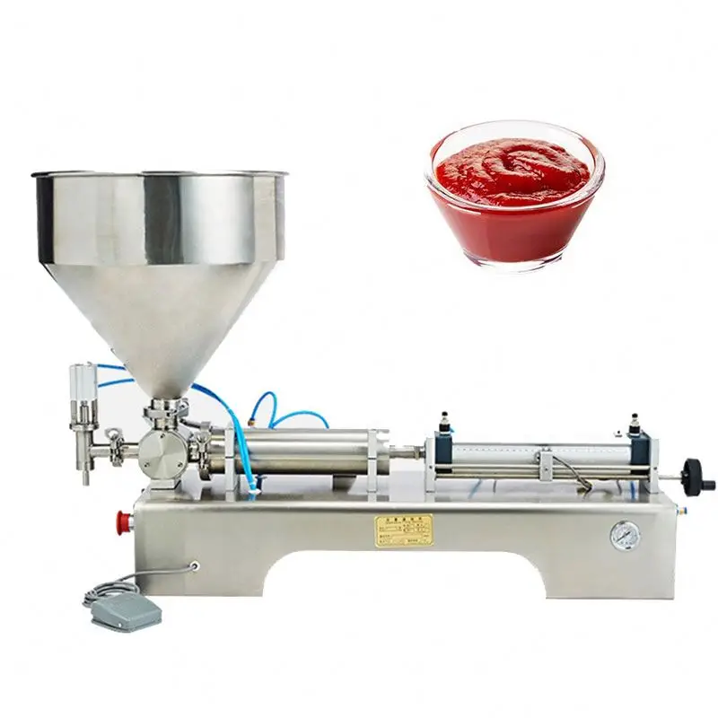 

High Viscosity Liquid Weighing Filling Machine Honey Paste Cream Ketchup Edible Oil Sauce Filling Machine With Weighing