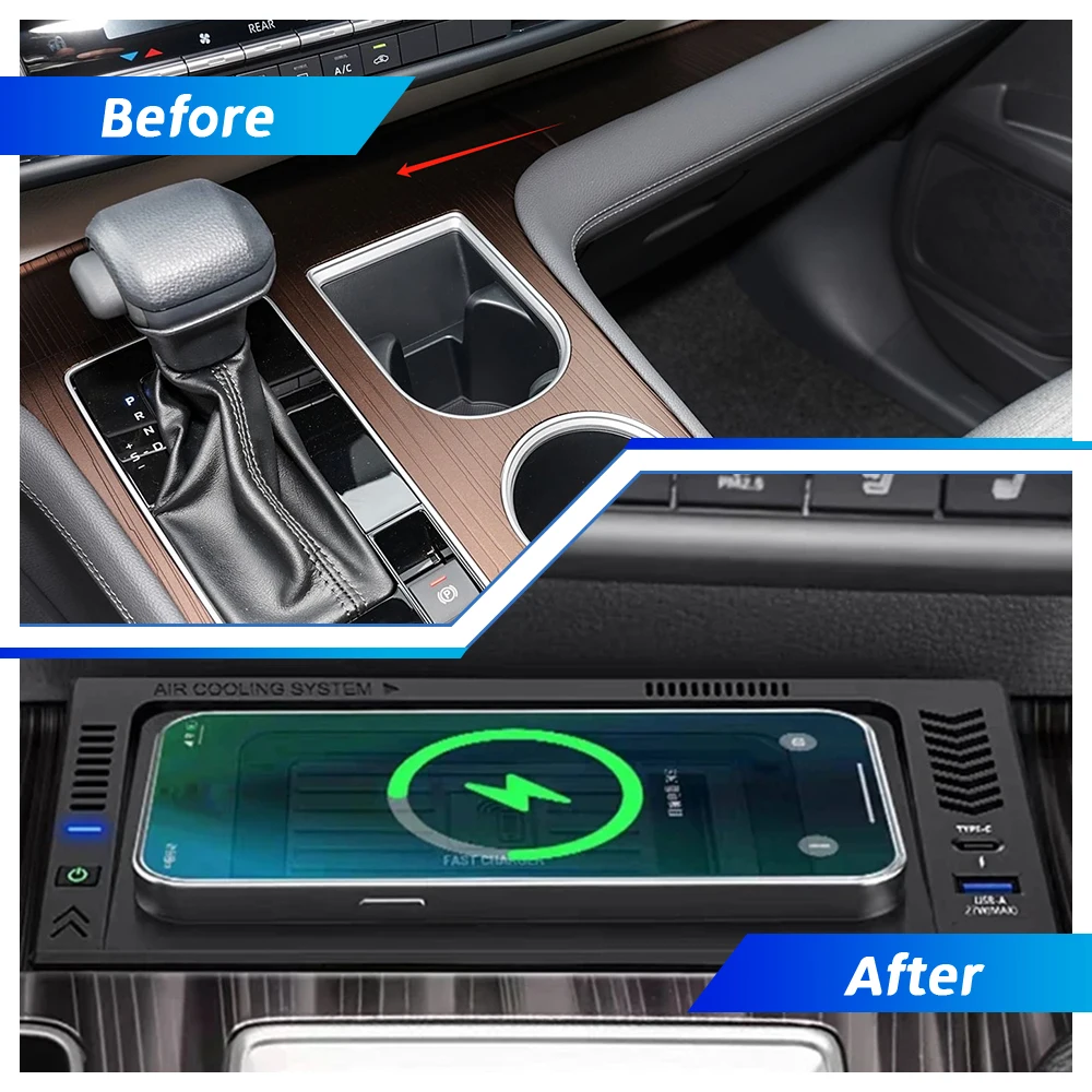 لتويوتا سيينا 2021-2023 سيارة لوحة شاحن لاسلكي شاحن سيارة شحن سريع اكسسوارات الفقرة اكسسوارات السيارات السيارات أدوات السيارات