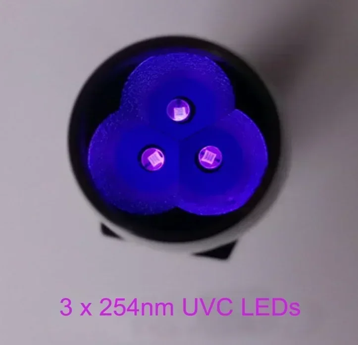 Shortwave UVC 254nm & Longwave  365nm 395nm UV Lamps USB Rechargeable Tagged Stamps Detector LED Flashlight With Black Filter