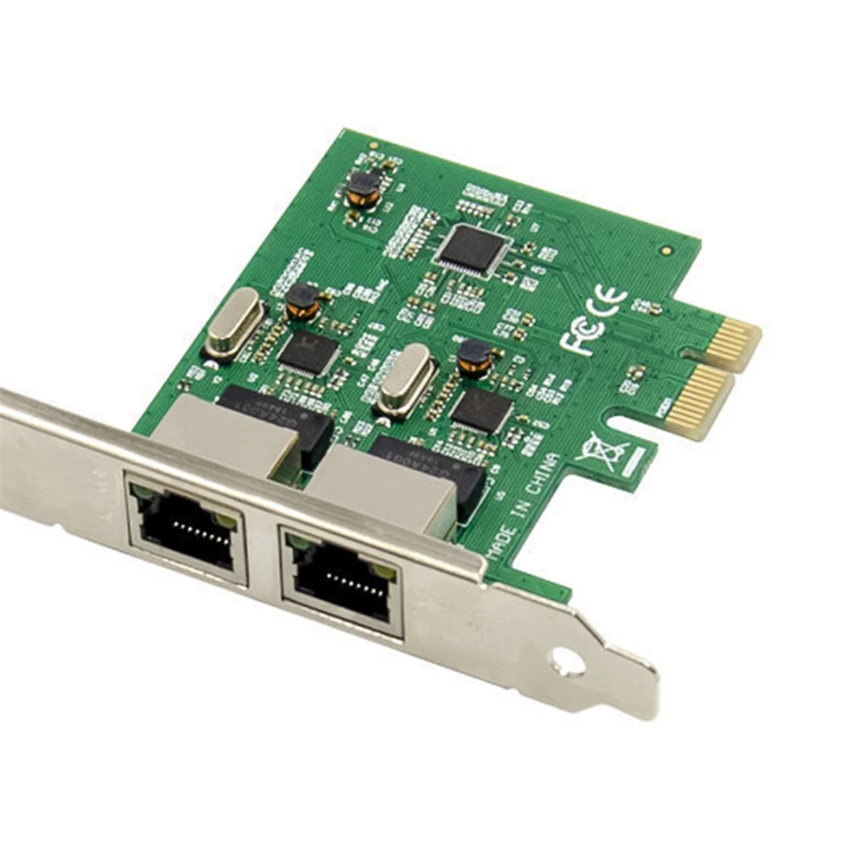 بطاقة شبكة إيثرنت مزدوجة جيجابت ، 2 منفذ RJ45 ، PCIe X1 ، Intel ASM1082E ، فلتر شرائح ، شبكة كمبيوتر ، 8111F ، m