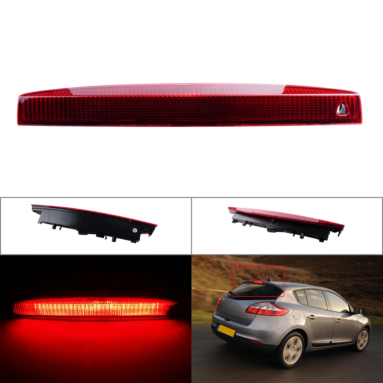 

Red LED Rear High Level Third Brake Stop Light For Renault Megane MK II 5-door Estate 2003-2009