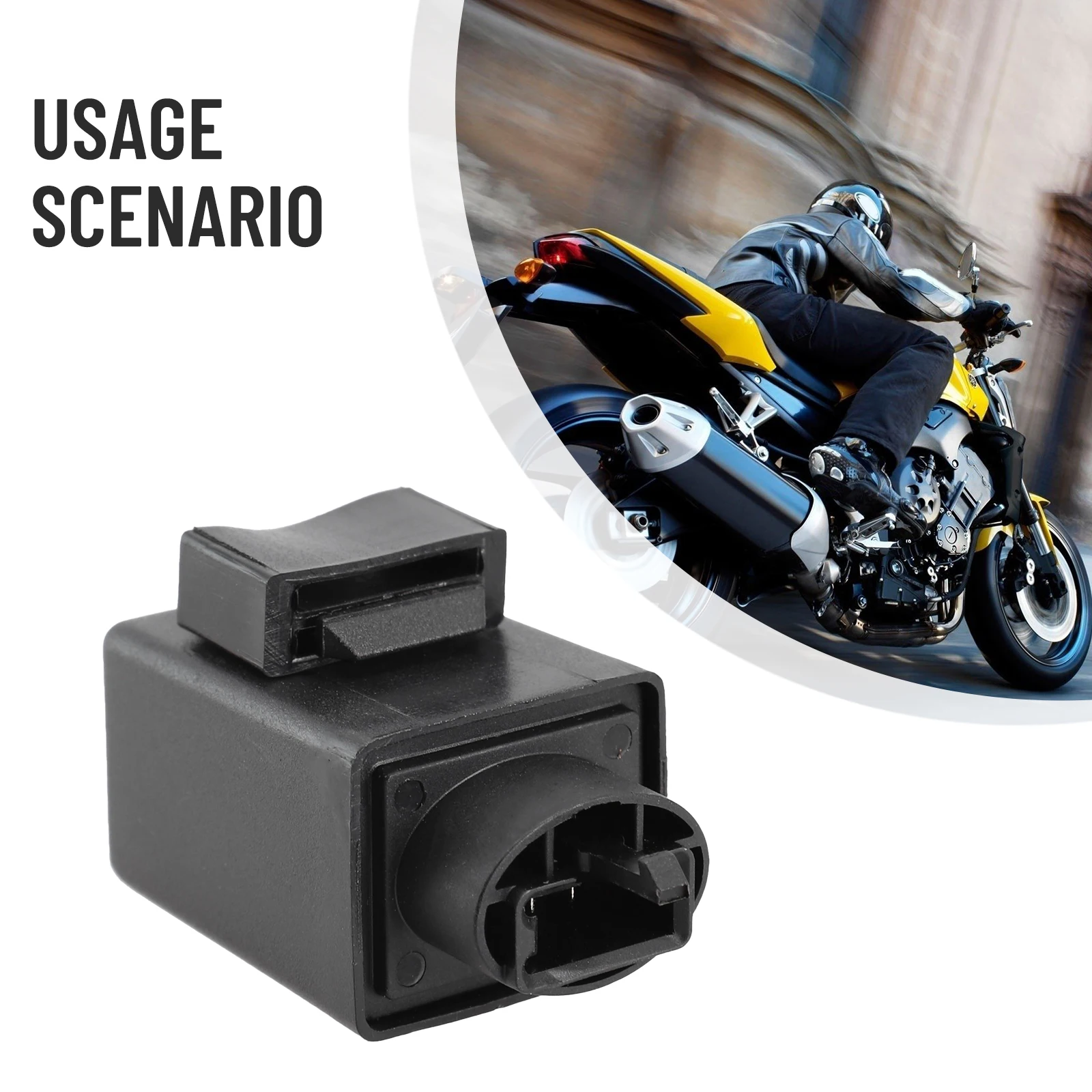 

New Motorcycle Flasher Relay Within 70-90 Times / Minute 12VDC 3 Pin 3x2.9x6.5cm High Sensitive Ignition System