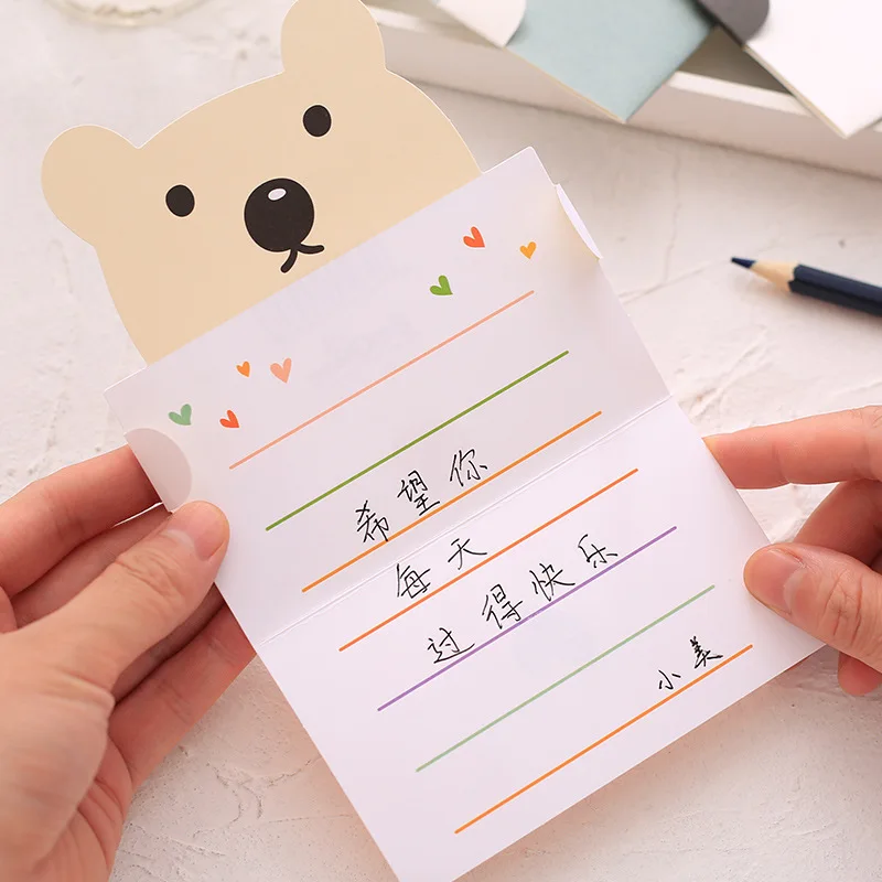 Cute Envelope Greeting Card Birthday Invitation Blessing Message Card Size 11.9*11.9cm