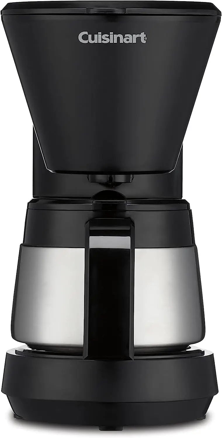 

5-Cup Coffee Maker with Stainless Steel Carafe, Removable Water Reservoir, Charcoal Filter, 30-Minute Keep Warm, Brew Pause