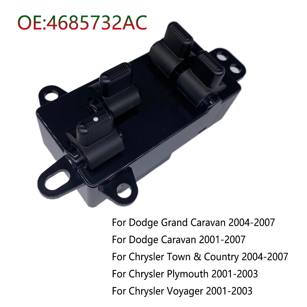 Interruptor de janela elétrica, peças de botão levantador para dodge grand caravan chrysler city & country plymouth voyager, acessórios para carro