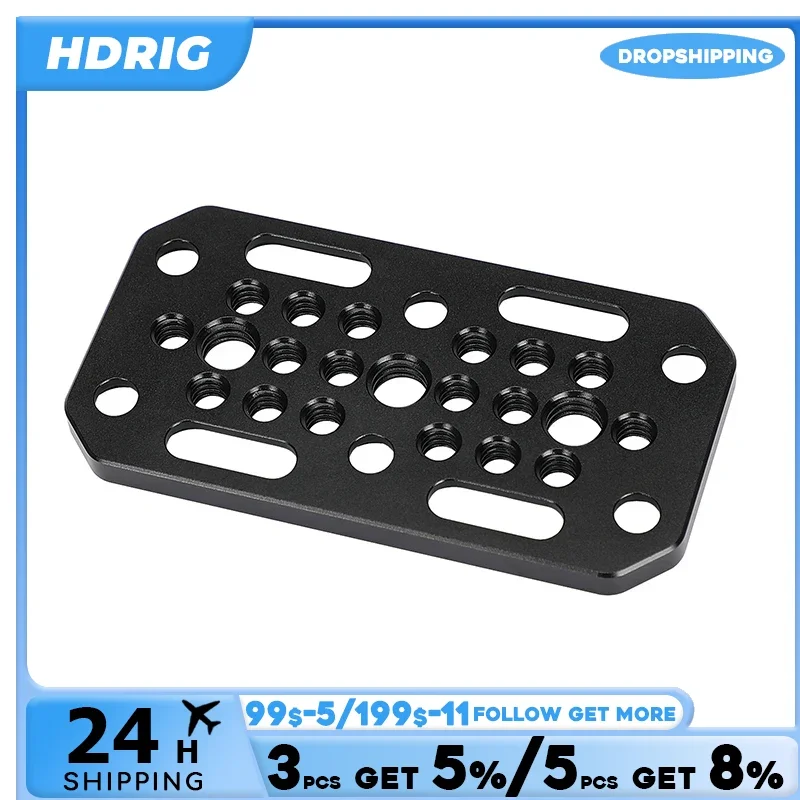 Hdrig แผ่นยึดกล้องแผ่นชีสอเนกประสงค์พร้อม1/4 "-20จุดยึดสำหรับชุดกล้อง dlsr