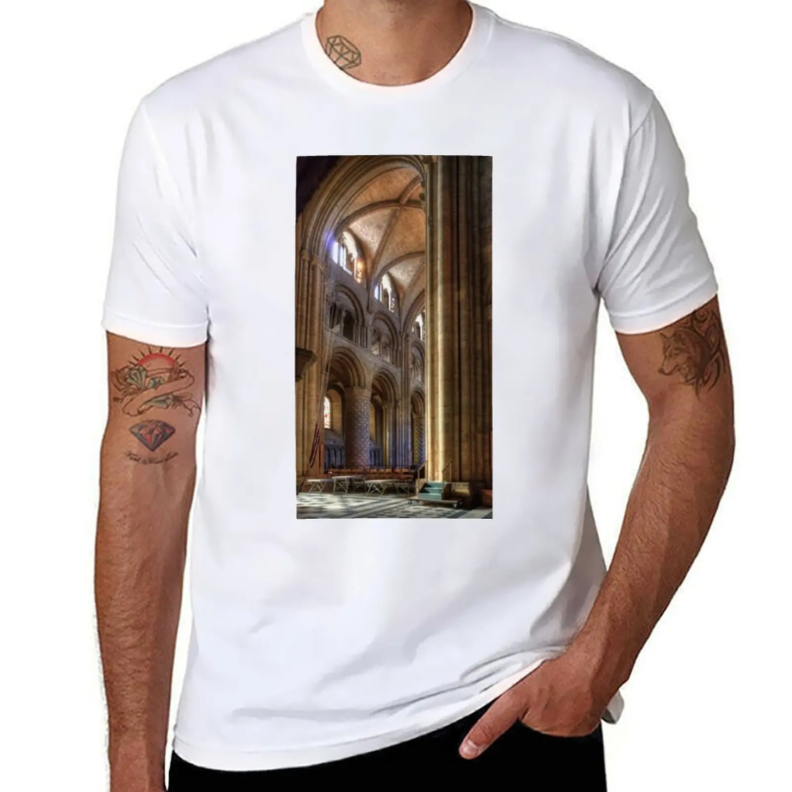 

Durham Cathedral Arch T-Shirt t shirt man cotton anime t shirts for man t shirt men 100% cotton luxury brand T-Shirt